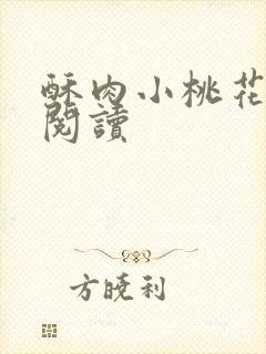 酥肉小桃花全文阅读