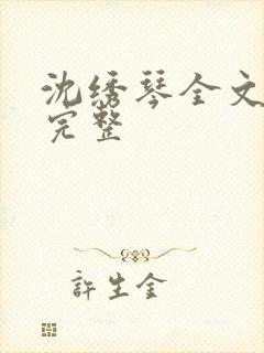 沈绣琴全文阅读完整