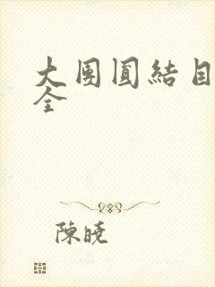 大团圆结目录大全