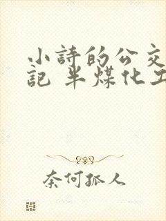 小诗的公交车日记 半煤化工