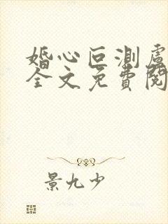 婚心叵测卢丹妮全文免费阅读小说