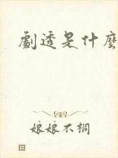 剧透是什么意思