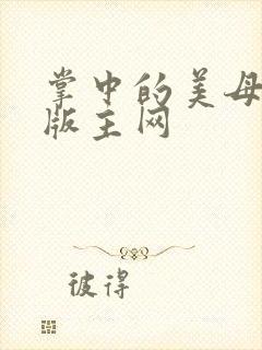 掌中的美母第一版主网