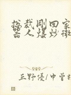 总裁刚回家被机器人爆炒微博