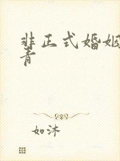 非正式婚姻雾里青