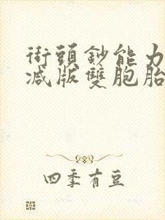 街头钞能力无删减版双胞胎