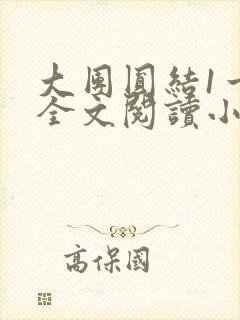 大团圆结1一6全文阅读小说