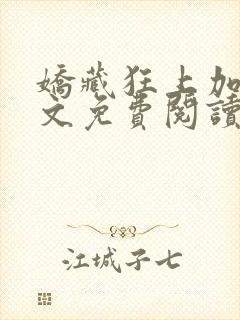 娇藏狂上加狂全文免费阅读笔趣阁