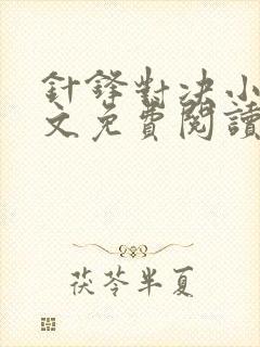 针锋对决小说全文免费阅读完整版