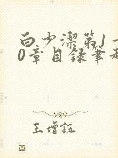 白少洁第1一40章目录笔趣阁