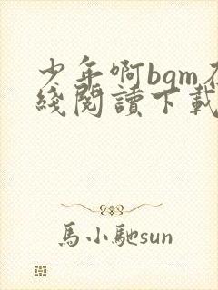 少年啊bgm在线阅读下载免费