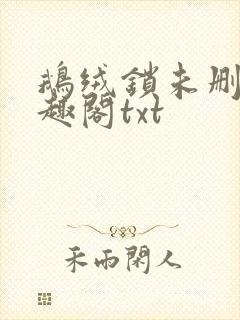 鹅绒锁未删除笔趣阁txt