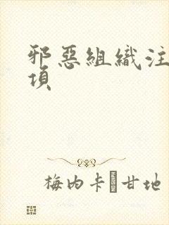 邪恶组织注意事项