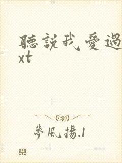 听说我爱过你txt