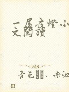 一屋夜灯小说全文阅读