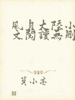 风月大陆小说全文阅读无删减