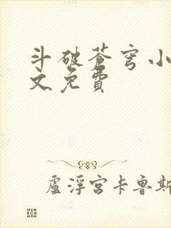 斗破苍穹小说全文免费