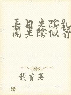 长日光阴乱作一团光阴似箭笔渺