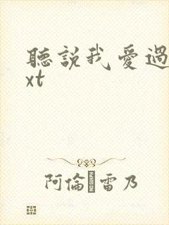 听说我爱过你txt