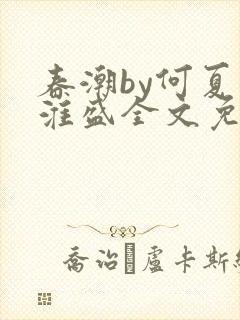 春潮by何夏江淮盛全文免费阅读笔趣阁