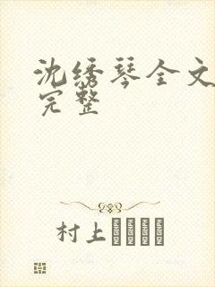 沈绣琴全文阅读完整