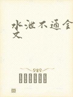 水泄不通金银原文