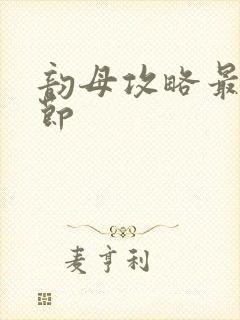 韵母攻略最新章节