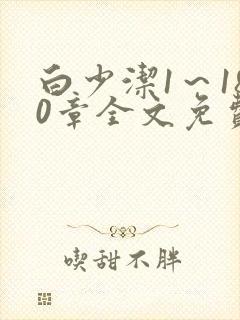 白少洁1～180章全文免费