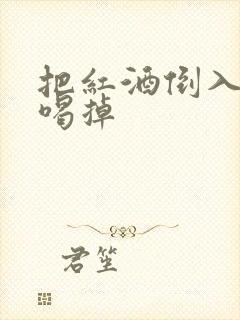 把红酒倒入b里喝掉