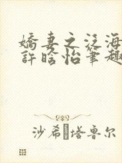 娇妻之泛海之舟许晗怡笔趣阁