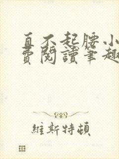 直不起腰小说免费阅读笔趣阁无弹窗