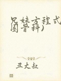 兄妹方程式(校园骨科)