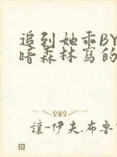 追到她乖BY黑暗森林写的小说