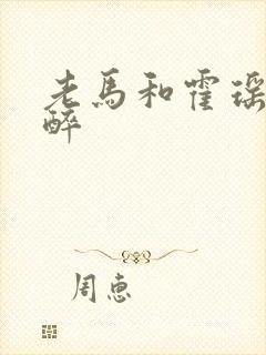 老马和霍瑶瑶喝醉