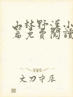 山林野汉小说全篇免费阅读