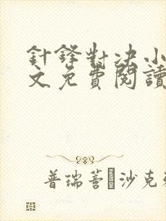 针锋对决小说全文免费阅读完整版