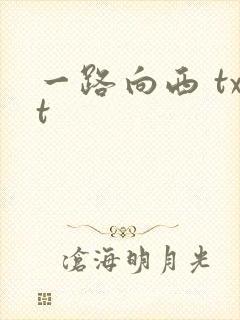 一路向西 txt