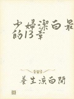 少妇洁白最刺激的13章