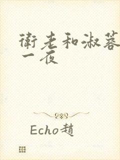 卫老和淑蓉销魂一夜