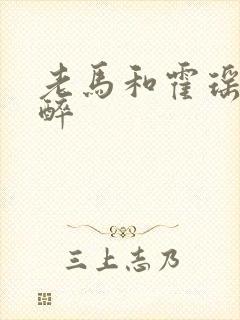 老马和霍瑶瑶喝醉