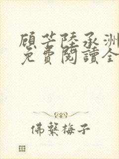 顾芒陆承洲小说免费阅读全文免费阅读下载