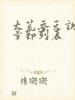 太荒吞天诀最新章节列表