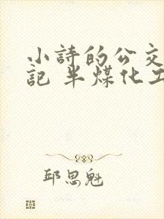 小诗的公交车日记 半煤化工