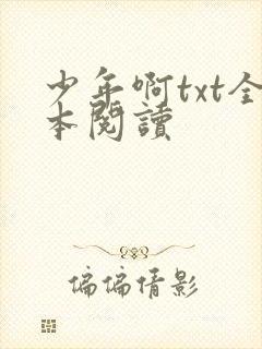 少年啊txt全本阅读