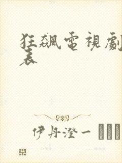 狂飙电视剧演员表