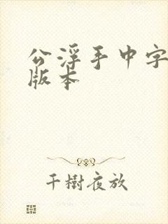 公浮手中字最新版本