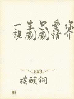 一生只爱你 电视剧剧情介绍