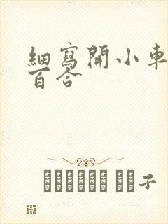 细写开小车车的百合