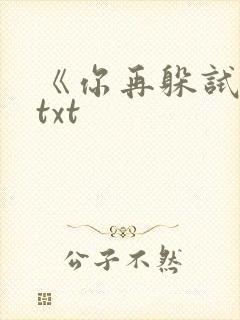《你再躲试试》txt