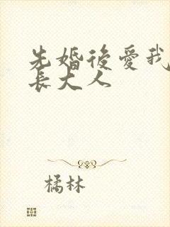 先婚后爱我的市长大人